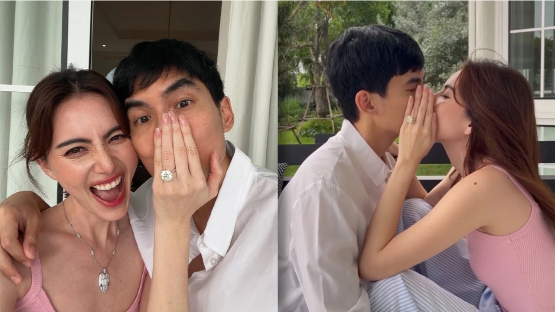 "ใหม่ ดาวิกา" ประกาศข่าวดี หมั้น "เต๋อ ฉันทวิชช์" แหวนเพชรเม็ดใหญ่อลังการมากแม่