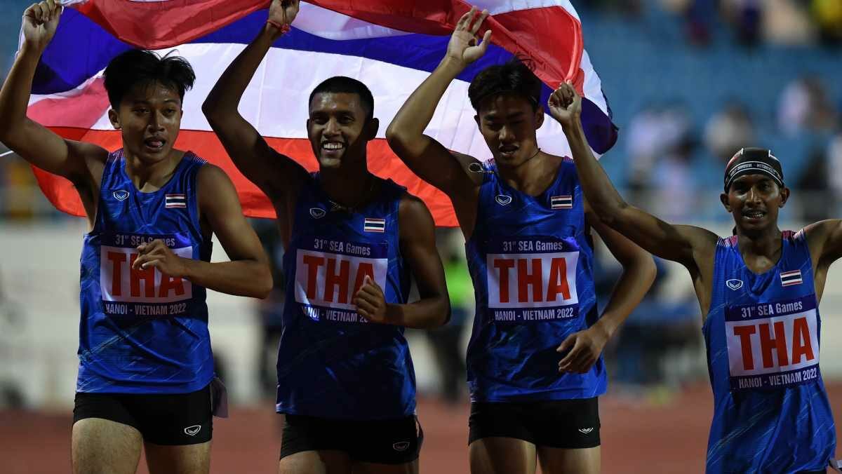 ทีมไต้ฝุ่นหนุ่มไทย วิ่งทุบสถิติ กระชากเหรียญทอง ซีเกมส์ สมัยที่ 25